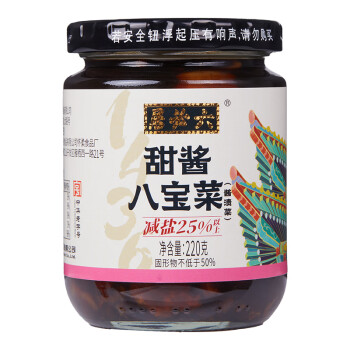 六必居 醬菜 甜醬八寶菜 喝粥下飯咸菜 220g 中華