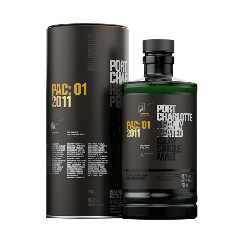 BRUICHLADDICH 布赫拉迪 洋酒 波夏PAC2011重泥煤单一麦芽苏格兰威士忌 波夏PAC 700ml 券后667元