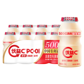 蒙牛 優(yōu)益C 原味0脂肪乳酸菌飲料100ml*10瓶