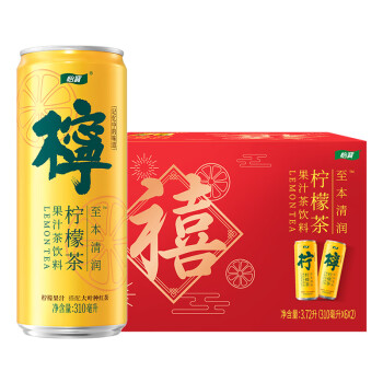 怡寶 至本清潤(rùn)檸檬茶果汁茶飲料310ml*12罐(新老包裝隨機(jī)發(fā)貨)