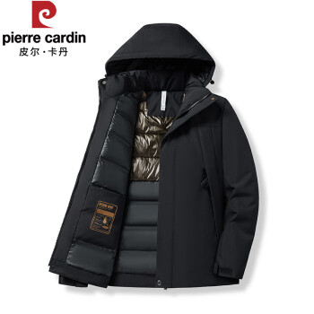 pierre cardin 皮爾·卡丹 男士棉衣情侶加絨加厚休閑寬松外套