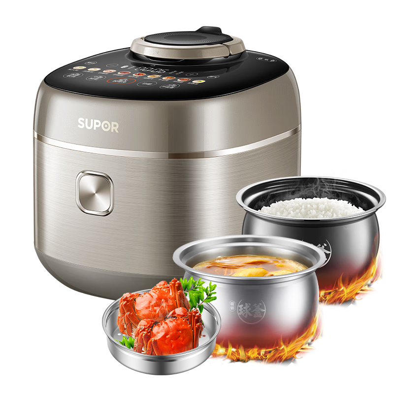 38节、PLUS会员：SUPOR 苏泊尔 快排系列 IH电磁加热 电压力锅 5L SY-50FH5018Q 723.04元包邮（现价707.04元）
