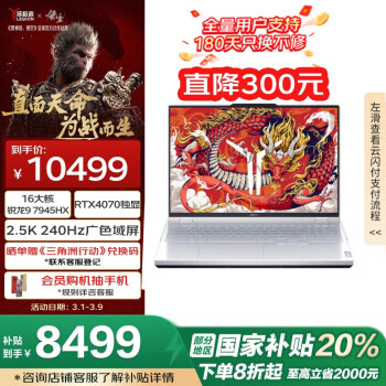 聯(lián)想拯救者 R9000P 16英寸游戲本（R9-7945HX、RTX4070 8G、16GB、1TB）