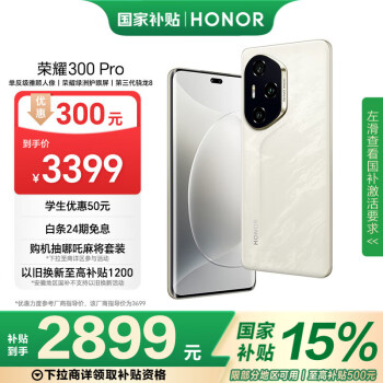 榮耀 HONOR 300 Pro 贏哪吒周邊 單反級雅顧人像 12+512 星光沙