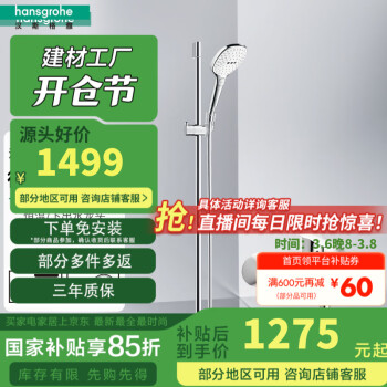 漢斯格雅 hansgrohe 飛雨系列 淋浴花灑套裝 71242浴缸龍頭+265214手持花灑 方形