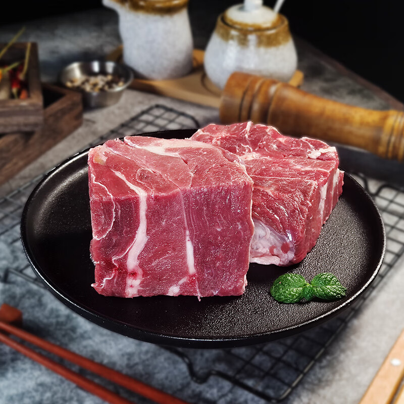 祁連牧歌 國產(chǎn)大塊上腦牛肉1kg（2袋裝）牛排 51.12元