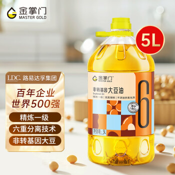 金掌門 mastergold 食用油 非轉(zhuǎn)基因 大豆油5L 精煉一級