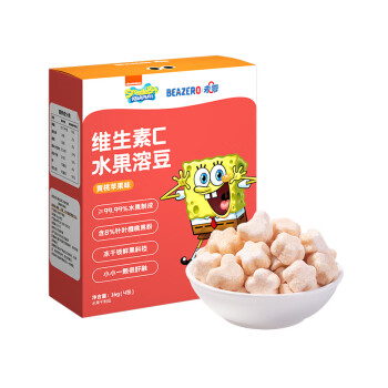 未零 BEAZERO 草莓香蕉味水果溶豆16g溶溶豆儿童零食 黄桃苹果味