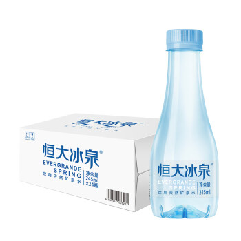 移动端、京东百亿补贴：恒大冰泉 矿泉水 245ml*24瓶