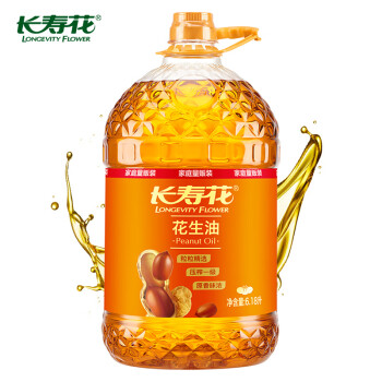 移动端、京东百亿补贴：长寿花 压榨花生油 6.18L