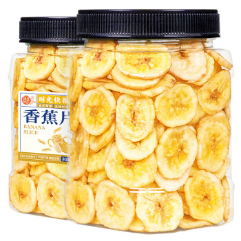 每果时光 香蕉片300g罐装蜜饯果脯果蔬水果干脆片休闲零食办公室小吃