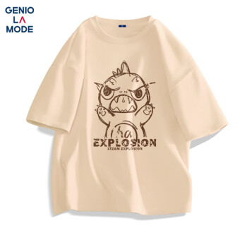 GENIOLAMODE 男士纯棉透气短袖T恤