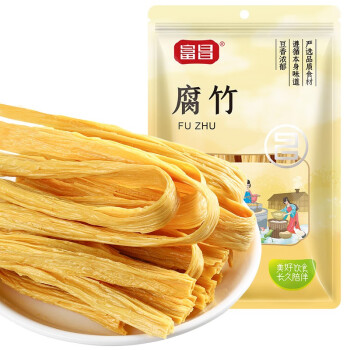 富昌纯黄豆腐竹250g手工豆制品火锅凉拌食材原浆干豆腐皮南北干货