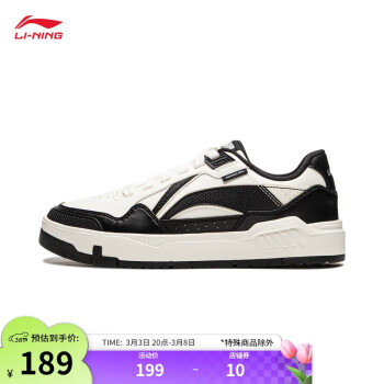 李宁 LI-NING COMMON 80s经典休闲鞋女鞋24秋冬舒适软弹时尚运动鞋AGCU158 乳白色-3 37.5
