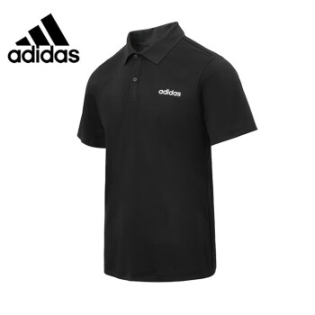 adidas 阿迪达斯 透气舒适夏季快干百搭户外运动休闲短袖POLO衫  A/XL码 黑色