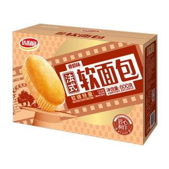 达利园 法式软面包 香奶味 600g*1箱