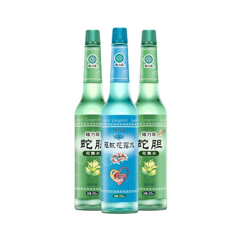 隆力奇 蛇胆驱蚊止痒花露水 195ml*3支+护手霜100g 券后14.51元