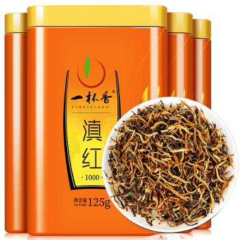 一杯香 茶叶红茶滇红金芽云南蜜香型500g2024新茶礼盒装古树自己喝 蜜香云南滇红500g