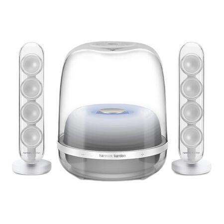 哈曼卡顿 SoundSticks4 水晶4 桌面 蓝牙音箱 白色 券后2039元