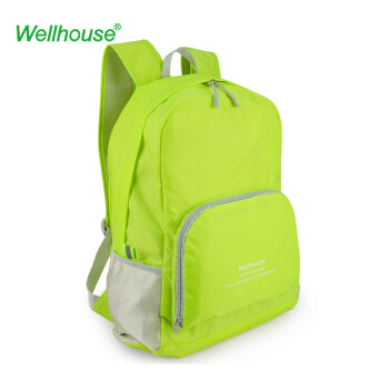Wellhouse 背包 折叠男女双肩包户外皮肤包备用包袋防水轻便 果绿
