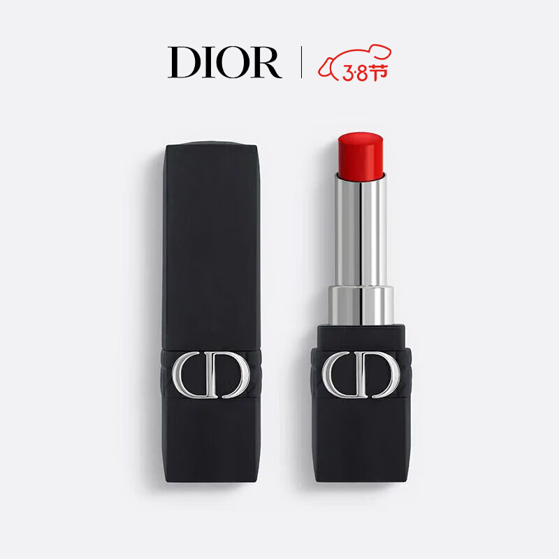 38节、PLUS会员：DIOR 迪奥 烈艳蓝金锁色唇膏口红 999哑光 3.2g 享礼袋38女神节生日礼物 339.3元（凑单）