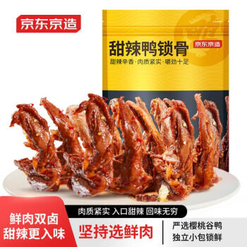 京东京造 甜辣鸭锁骨112g 熟食零食 独立小包肉干肉脯卤味 甜辣鸭锁骨112g