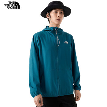 THE NORTH FACE 北面 防晒衣男户外防风防泼夹克7WCY 蓝色/O0X L