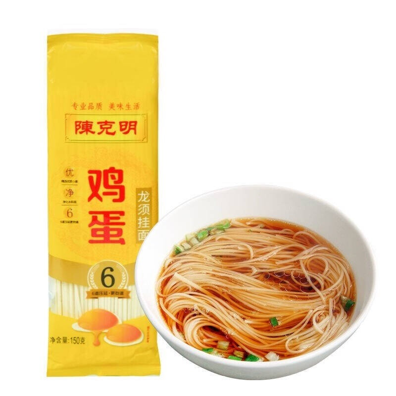 陈克明 面条 龙须面 特一级银丝鸡蛋龙须挂面150g*10包 券后18.9元