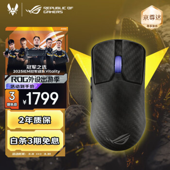 玩家國(guó)度 ROG 龍鱗Ace Extreme 碳纖維 三模鼠標(biāo) 暗夜黑