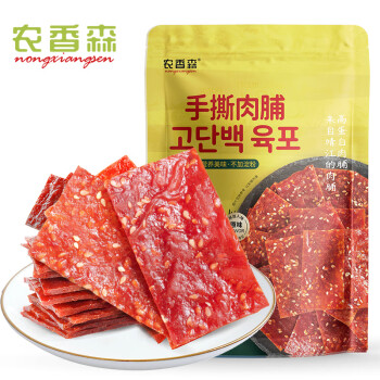 农香森 手撕肉脯100g袋装肉干原味肉食熟即食好吃零食休闲食品 手撕猪肉脯100g