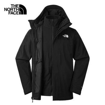 THE NORTH FACE 北面 三合一沖鋒衣外套男防水防風(fēng)抓絨內(nèi)膽24 89ZP JK3/黑色 M