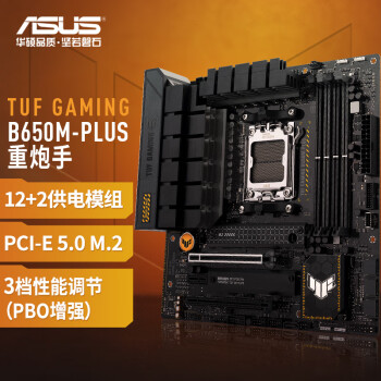 華碩 ASUS TUF GAMING B650M-PLUS WIFI M-ATX主板（AMD AM5、B650）