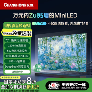 长虹 65D7H Mini 液晶电视 65英寸 4K 普通挂架送装一体