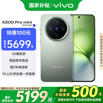 vivo X200 Pro mini 5G手机 16GB+1TB 钛青