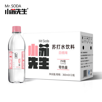 小苏先生 Mr.Su 小苏先生 苏打水白桃味360ml*12瓶