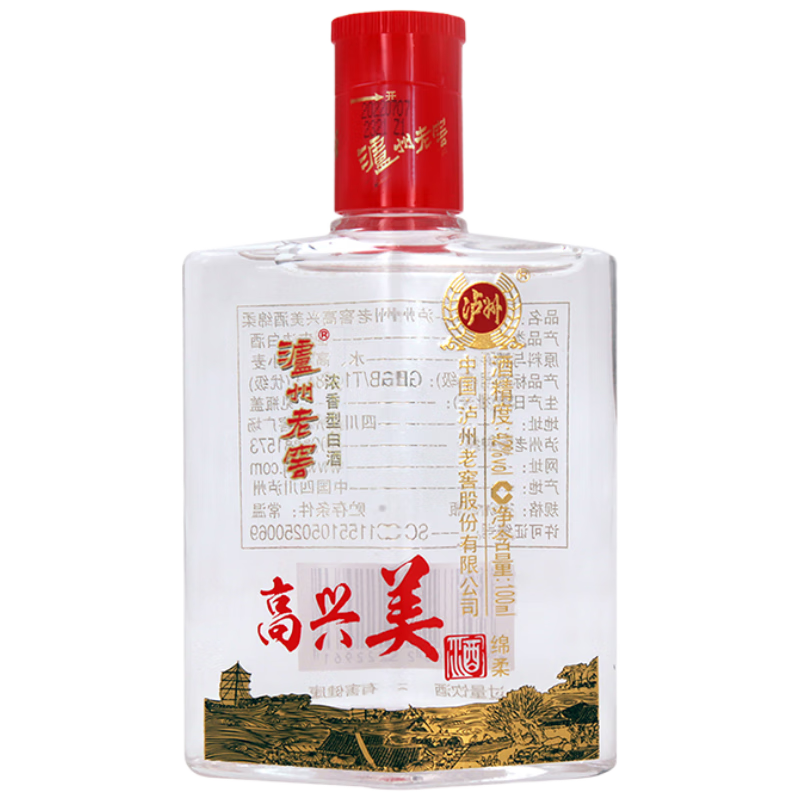 泸州老窖高兴美绵柔小酒 42度 浓香型白酒 纯粮食口粮酒 100ml 9.9元（京东试用）