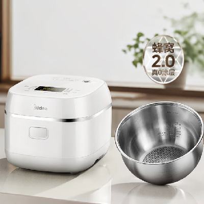 PLUS會員：Midea 美的 IH電磁加熱 3L 電飯鍋 第二代蜂窩抗粘 HC3050S 325.79元包郵