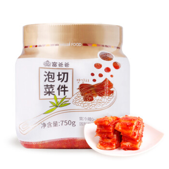 富爸爸切件泡菜750g/瓶辣白菜韩式酸辣白菜泡菜山东