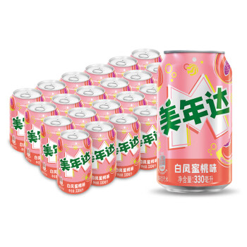 pepsi 百事 可樂  美年達(dá) 可樂 白鳳蜜桃味汽水碳酸飲料 330*24聽