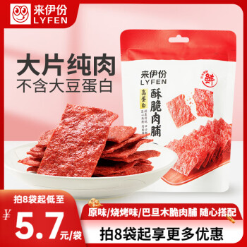 來伊份 酥脆肉脯 原味35g（任選8袋）