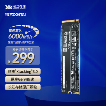 致态 Ti600 NVMe M.2 固态硬盘 500GB （PCI-E4.0）