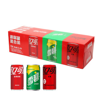 可口可乐 Coca-Cola 汽水可乐+雪碧+零度可乐 200ml*12罐