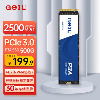 金邦 GeIL P3L NVMe M.2 固態(tài)硬盤(pán)（PCI-E3.0