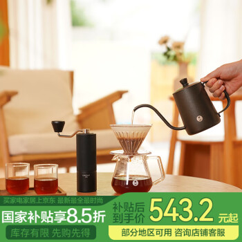 泰摩 C3S 手沖咖啡壺套裝 玻璃 600ml 黑色