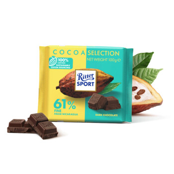 Ritter SPORT 瑞特斯波德 尼加拉瓜 醇黑巧克力 100g