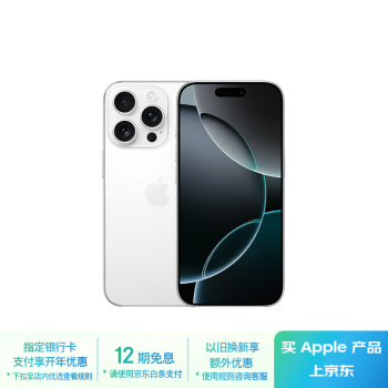 苹果 Apple iPhone 16 Pro 5G手机 256GB 白色钛金属