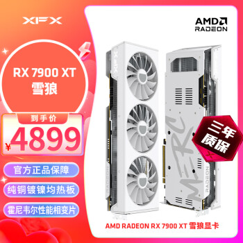 訊景 AMD RADEON RX 7900 XT 20GB 雪狼 白色全新電競游戲顯卡臺式電腦獨立顯卡