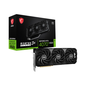 微星 萬(wàn)圖師 GeForce RTX 4070 Ti SUPER 16G VENTUS 3X BLACK OC 顯卡