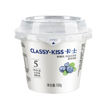 卡士 CLASSY.KISS 藍(lán)莓果粒鮮酪乳 100g*6杯 低溫酸奶風(fēng)味發(fā)酵乳