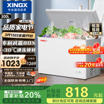 星星 XINGX 300升家用商用減霜凈味冰柜  BD/BC-300QJ